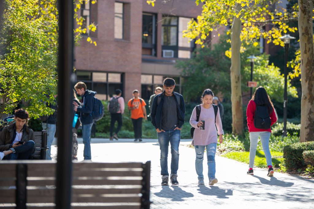 Students on campus