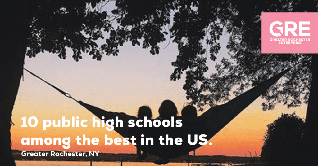 Greater Rochester, NY has 10 public high schools among the best in the US.