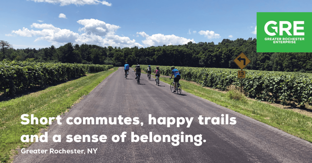 Short commutes, happy trails and a sense of belonging are yours in Greater Rochester, NY.