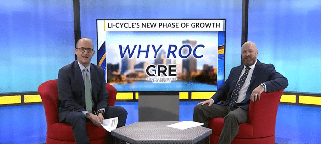 Anthony Staley, VP of Hub Operations at Li-Cycle, joins GRE's Why Roc segment on WROC.