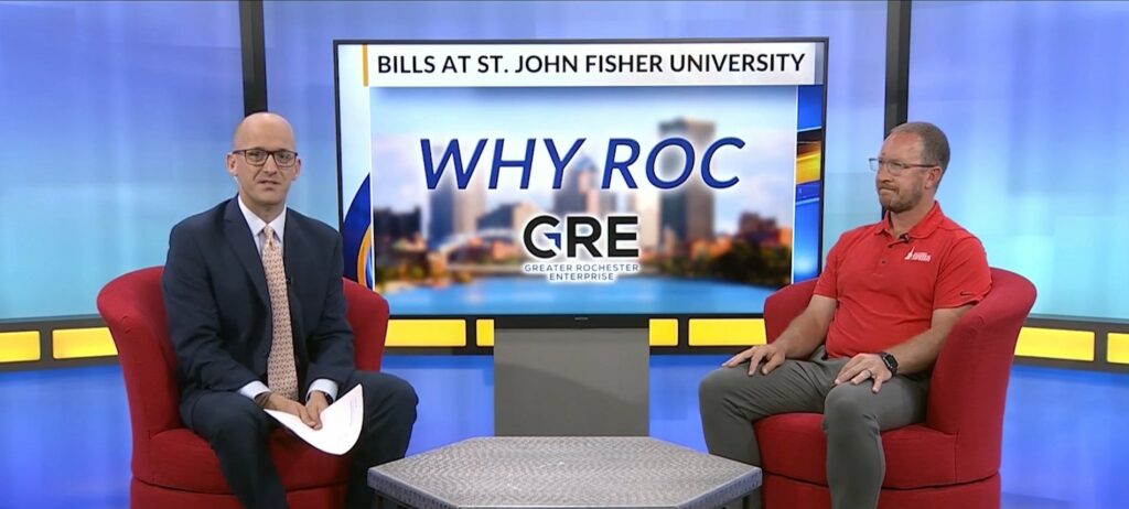Todd Harrison, Director of Camp Operations for St. John Fisher University, discusses what goes into hosting the Buffalo Bills for training camp on the latest Greater Rochester Enterprise WROC Why Roc TV Interview.